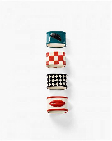 Кольца для салфеток, 4 шт, 4,8x3 см h 3,2 см, Les Objets Mouleversants в Твери