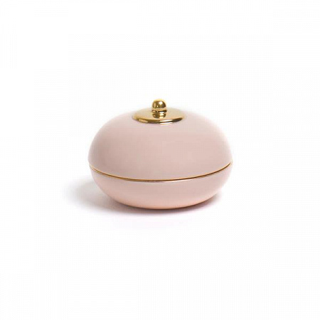 Шкатулка d 9см, h 6,5 см, PINK/GOLD в Твери